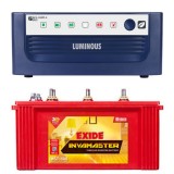 Luminous ECO WATT+ 650 Square Wave Inverter &  Exide Inva Master IMST1500 150AH Tubular Battery